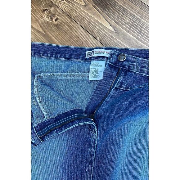 Vintage Faded Glory Western Cow Girl Style Blue Denim Skirt Women's 14 - Picture 4 of 8